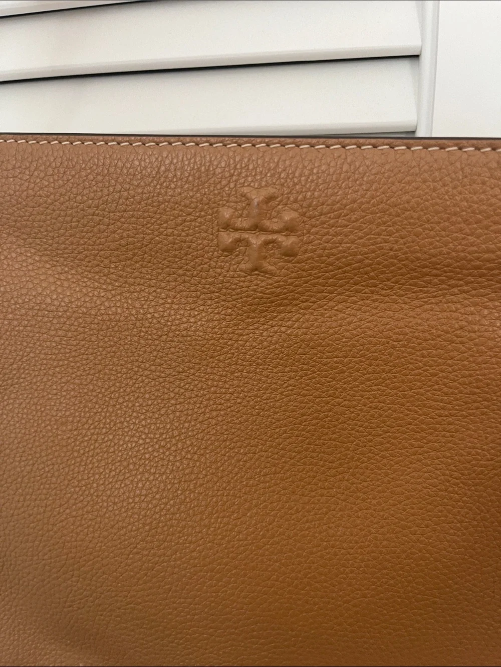 Tory Burch Classic Leather Crossbody Bag - Tan